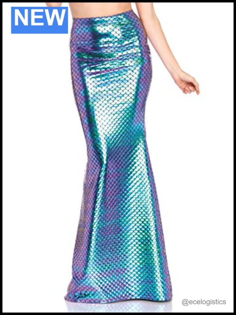 Iridescent Mermaid Skirt 100% Polyester High Stretch Costume Bottom